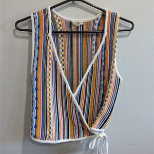 Ecote Tie Up Knit Vest Small